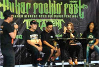 Suasana konferensi pers dan peluncuran Kukar Rockin Fest 2014 di Rolling Stone Cafe, Jakarta