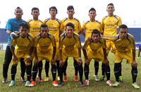 Skuad Mitra Kukar U-21 yang diturunkan di turnamen Piala Pangdam VI/MLW sore tadi