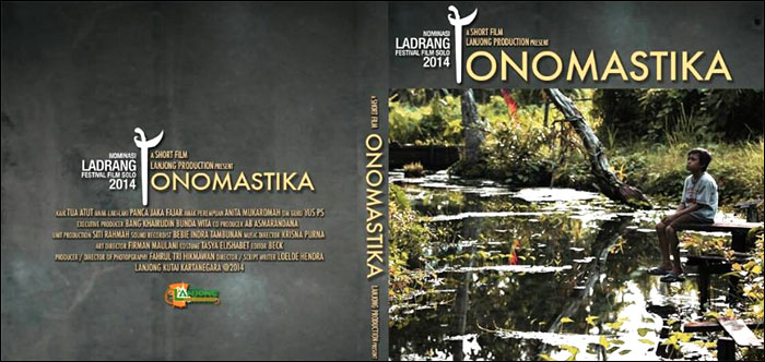 Cover DVD film pendek Onosmatika. Film pendek garapan Lanjong Production ini berhasil menyabet gelar Film Pendek Terbaik FFI 2014