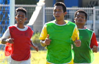 Fisik pemain Persikukar digenjot sebagai persiapan hadapi Liga Nusantara 2014 Regional Kaltim