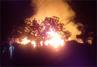 Kebakaran di Jalan Jenderal Sudirman, Loa Kulu Kota, sempat menggemparkan warga setempat  