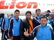 Para atlet muda Kukar tiba di Jakarta tadi siang untuk mengikuti try out di 5 cabang olahraga 