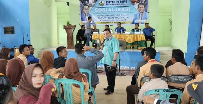 Suasana Sosialisasi Pemilih Pemula di Kecamatan Marang Kayu pada Sabtu (26/11) lalu