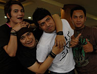 Personil Keyla Band. Dari kiri ke kanan: Owie, Riza, Bene' dan Ipang