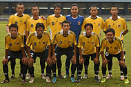Skuad Mitra Kukar siap bertempur menghadapi Persiba Bantul dalam laga perdana Divisi Utama Liga Indonesia 2009/2010