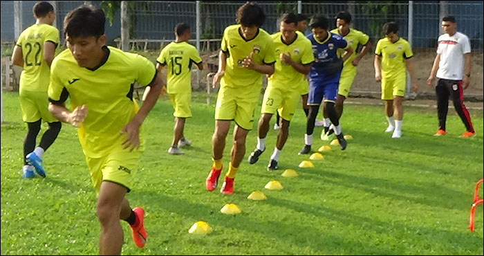 Para pemain Mitra Kukar akhirnya kembali berkumpul dan berlatih dalam pemusatan latihan di Jakarta