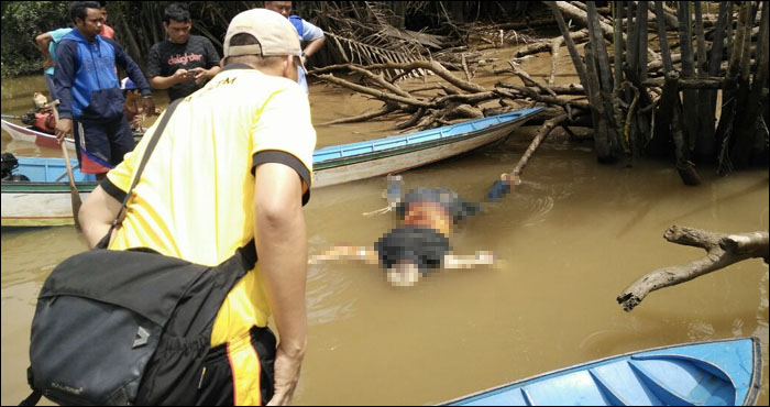 Mayat Suryadi yang ditemukan mengambang di perairan Muara Jawa ternyata adalah korban pembunuhan