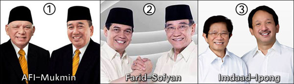 Inilah 3 pasangan calon yang jadi pilihan warga dalam Pilgub Kaltim 2013 besok Selasa (10/09)