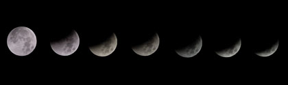 Fase-fase terjadinya gerhana bulan total yang dapat disaksikan dari wilayah Tenggarong dini hari tadi