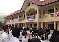 Kampus Universitas Kutai Kartanegara di Jalan Gunung Kombeng, Tenggarong