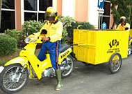 Sepeda motor pengangkut sampah ini lah yang akan dioperasikan di gang-gang kecil yang padat penduduk di Tenggarong
