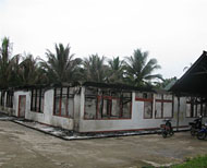 Bangunan Puskesmas Marang Kayu yang terbakar pada akhir Juni lalu