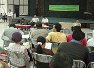 Suasana Sarasehan Seni Budaya di gedung Serapo LPKK, Jum'at (29/12) kemarin